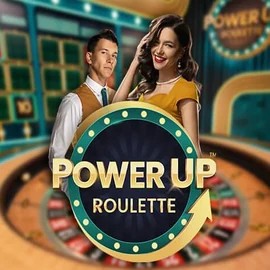 Official Live Casino logo: PowerUP Roulette by Pragmatic Play at Dragonia Casino