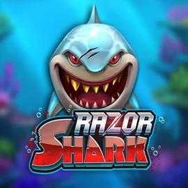 Razor Shark slot logo by Push Gaming at Dragonia Casino